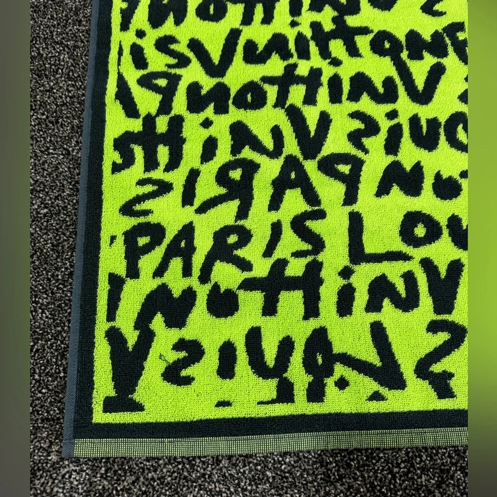 Louis Vuitton x Stephen Sprouse FW08 Graffiti Green / Black Gym Towel